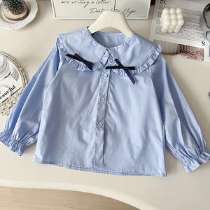 Nouvelle tenue de policier lapin pour filles, style scolaire, ensemble JK élégant en trois pièces, motif de dessin animé, jupe pour enfants en laine peignée - Product Image 4