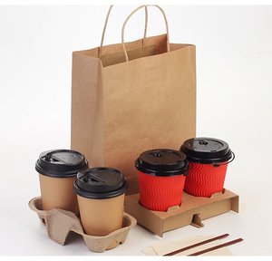 Everage-soporte de taza de café para bebidas calientes, base desechable corrugada, portátil para llevar - Product Image 5