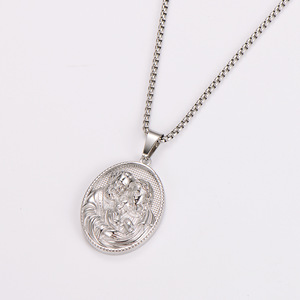 Collier Pendentif en Acier Inoxydable Saint Joseph Marie Bébé <span class=keywords><strong>Jésus</strong></span> Sainte Famille, Médaille Amulette Religieuse Chrétienne Catholique, Bijou <span class=keywords><strong>de</strong></span> Mode - Product Image 5