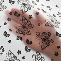 Film mat robuste 5S, motif papillon, papier d'emballage floral semi-transparent, vente en gros
