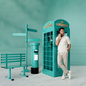 Cabine téléphonique en fer forgé rose, rouge et blanche, faite à la main, pour mariage et décoration de centres commerciaux, <span class=keywords><strong>prix</strong></span> d'usine, bonne <span class=keywords><strong>qualité</strong></span> - Product Image 4
