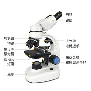 115RT Binocular Microscope 1000x Magnification With Light Source For Livestock And Aquaculture Sperm Analysis - Product Image 1