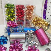 Einfarbiger Matter Stern-Blumen-Band-Aufkleber Ornament für Geschenkverpackung und Weihnachtsdekoration