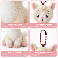 Porte-clés en peluche alpaga personnalisé, animaux en peluche, jouets en peluche, mascotte de zoo personnalisée, porte-clés en peluche, poupées en peluche personnalisées