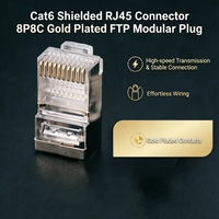Connecteur RJ45 Cat6, connecteur Ethernet RJ45 métallique 8 broches, connecteur modulaire Cat6 pour câble Cat6