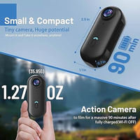 Caméra sportive 4K FHD pour casque, moto, vélo, caméra miniature avec étui étanche pour filmer et enregistrer des vidéos de vélo