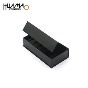 Caja de Regalo Ecológica de Papel Negro con Inserto de Espuma Personalizado, Cierre Magnético, Empaque de Lujo para Botellas y Vasos - Product Image 2