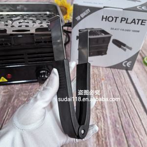 Vente directe usine – <span class=keywords><strong>Plaque</strong></span> <span class=keywords><strong>chauffante</strong></span> portable en acier inoxydable dépoli pour charbon de bois et tabac, four de chauffage au carbone 1000W 220V - Product Image 6