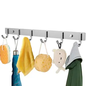 Zilveren Metalen Badkamer Multifuncional Keuken Op zwaar Werk Toallero Wandgemonteerde Hoed Towel Roestvrij Row Coat