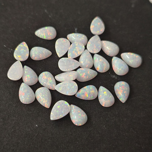 Ópalo Sintético Blanco OP17 en Forma de Pera/Lágrima, Gema Suelta para Joyería - Product Image 2