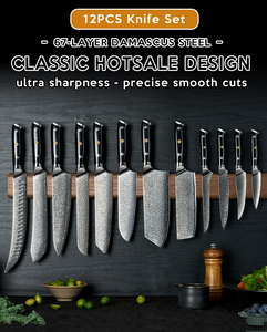 Ensemble <span class=keywords><strong>de</strong></span> Couteaux <span class=keywords><strong>de</strong></span> <span class=keywords><strong>Cuisine</strong></span> Best-Seller 8 Pièces, Acier Damas VG10 67 Couches, Couteaux <span class=keywords><strong>de</strong></span> Chef avec Manche G10 - Product Image 6