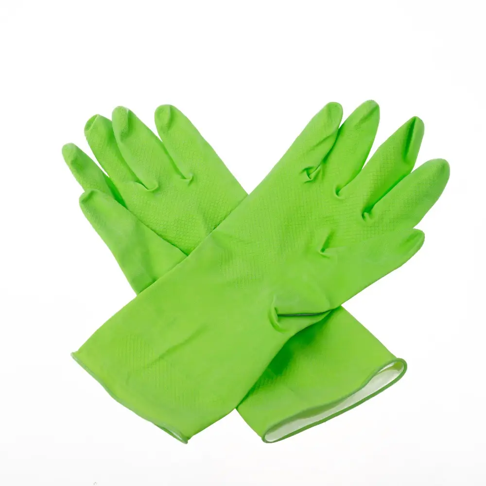 Natural Latex Rubber Heat Resistant Household Washing Cleaning Gloves