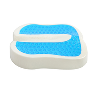 Coussin de siège en mousse à mémoire de forme avec gel rafraîchissant, forme ondulée, pour longues périodes assises, orthopédique en U, soulagement des douleurs au coccyx et à la sciatique