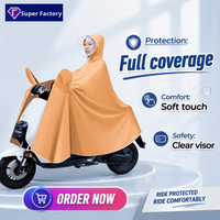 Poncho de pluie transparent imperméable à couverture intégrale pour moto, vélo et vélo électrique, idéal pour la conduite en extérieur - Vente en gros