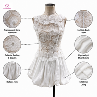 Fabrication de vêtements pour femmes, robe élégante en dentelle blanche, vente en gros, OEM, ODM, fournisseur d'usine, nouvelle collection, vêtements de soirée