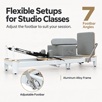 Reformer de Pilates pliable professionnel avec cadre en alliage d'aluminium et résistance réglable pour studio
