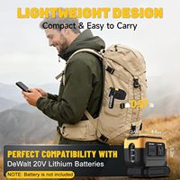 Convertisseur de courant à onde sinusoïdale pure Azocek 240W pour ordinateurs portables, sorties 120V AC/USB-C/USB-A, charge rapide 7A, lumière LED 600LM, sans batterie