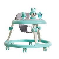 Marche-bébé multifonction 4 en 1 avec musique, plateau repas amovible, jouets et chariot à pousser