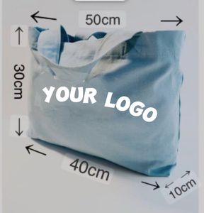 Sac fourre-tout en toile recyclée à la vente, avec logo personnalisé, nouveau style, sac fourre-tout en coton tendance avec longue poignée et fermeture éclair - Product Image 4