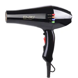ENZO Top Seller Fashion Professional Strong Wind Blow Hair Dryer High Speed AC Motor Nozzle Salon Household Black Hair Dryer