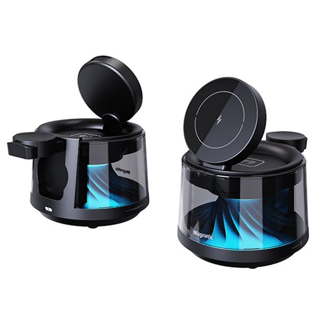 Multi-functional Rotating Magnetic Mobile Phone Stand 15W Fast Charging Portable 5 in 1 Foldable Wireless Charging Station