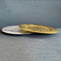 13 "3 Couleurs Ronde Plastiques Électrolytiques Fruits Plat Bol Plateau Décoratif Chargeur Assiettes Motif Plaque Décoration De Mariage
