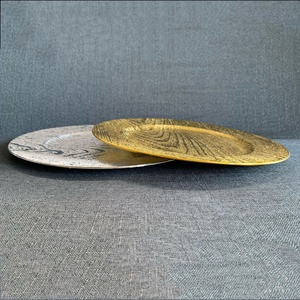 13 "3 Couleurs Ronde Plastiques Électrolytiques Fruits <span class=keywords><strong>Plat</strong></span> Bol Plateau Décoratif Chargeur Assiettes Motif Plaque Décoration De Mariage - Product Image 4