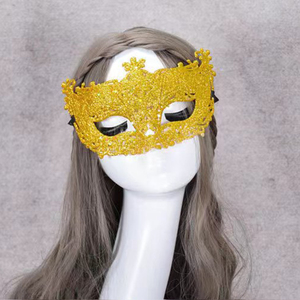 Máscara de media cara hueca para mujer, accesorios de actuación para <span class=keywords><strong>bar</strong></span>, máscara de zorro de encaje de Venecia para Halloween - Product Image 4