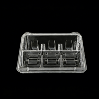 Boîte à dessert rectangulaire transparente pour tiramisu avec logo pour pâtisserie, supermarché