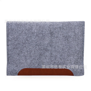 Étui pour tablette en patchwork de feutre et de cuir personnalisé, étui de protection antichoc, accessoire pour tablette. - Product Image 5
