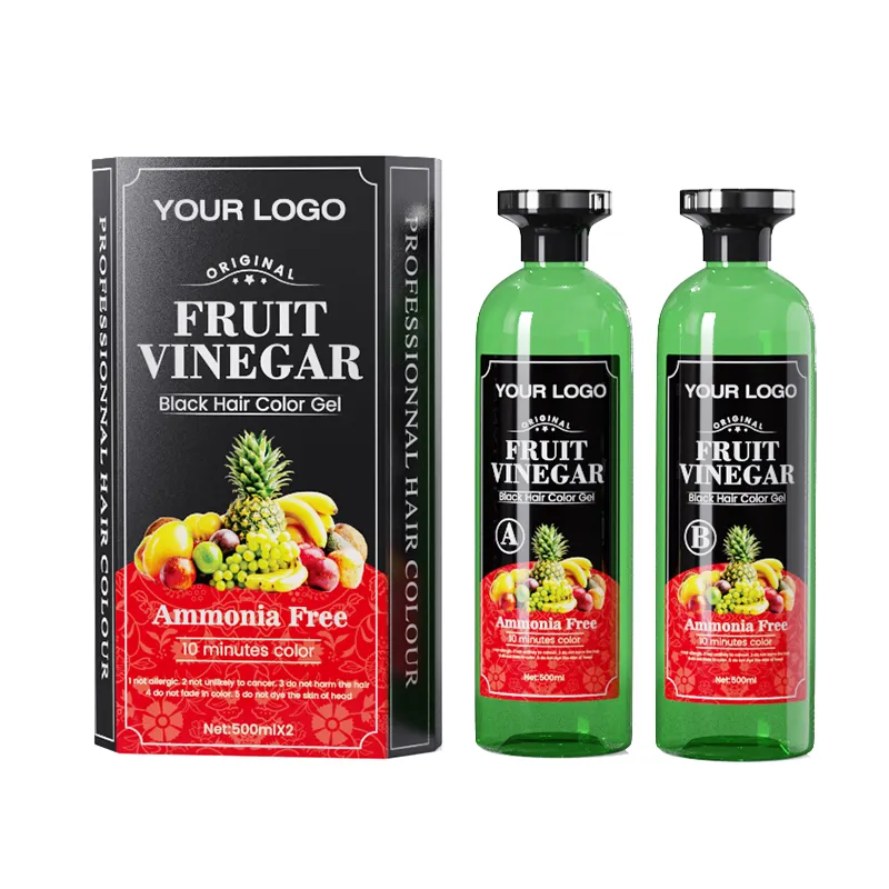 Haarfarbe Schwarzes Öl Frucht essig Shampoo 5 Minuten Green Herb's Natural Leicht Olive Viniger Color Gel Dye