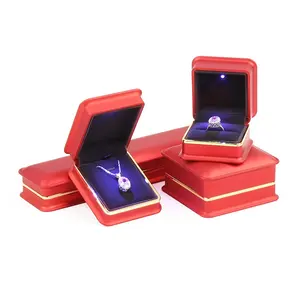 Brands High Quality Black Custom Boxes Small Jewelry Packaging Box Romantic Led Box Jewelry