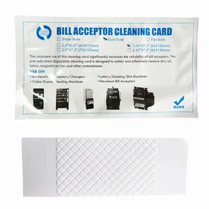 Aceptador de <span class=keywords><strong>billetes</strong></span> desechable, tarjeta de limpieza presaturada de tela de PVC - Product Image 1
