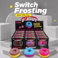 Jouet Squishy en TPR en forme de beignet, à remontée lente, anti-stress, à presser, pour enfants et adultes