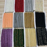 Bande de garniture à franges imprimée, ornée de perles, de chaînes de diamants, de paillettes et de dentelle, colorée, pour robes, chaussures, sacs, extensible et brodée