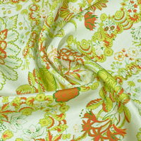 Tissu satiné imprimé numérique floral 100 % polyester extensible imitation soie BC Spot Wholesale pour doublure de vêtements de nuit et mariage