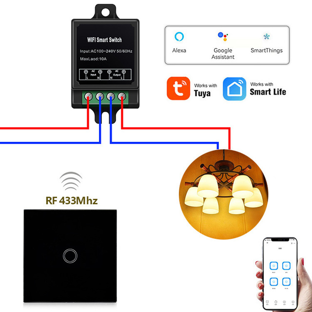 Mini Interruptor Wifi Tuya App Light Automation Smart Home 220v Remote Control Switch Wifi Smart Switch Tuya Wifi Light Switch