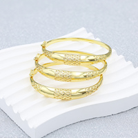 Bracelet Tennis Femme Plaqué Or 18K Style Marocain Géométrique en Laiton, Bijou Tendance avec Zircons