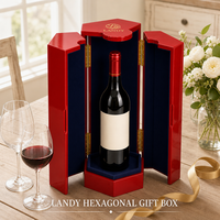 Boîte à vin en MDF laqué piano haute brillance, double porte, coffret rectangulaire, gravure laser personnalisable, emballage haut de gamme pour spiritueux
