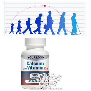 Oem Private Label Vitamine D3 & Calciumsupplement Voor Volwassenen Tieners Kinderen-Tabletten Met Vloeibare Carbonaatcapsules - Product Image 2
