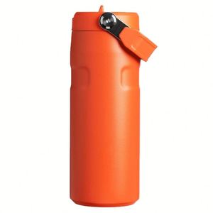 Modern Stainless Steel Vacuum Thermos Cup 16Oz <b>Large</b> Capacity Portable Travel Use With Handle Sports <b>Kettle</b> - Product Image 5
