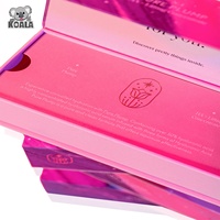 Luxury Design Beauty Bling Book Custom 25mm Bulk Strips scatola di imballaggio per ciglia magnetiche in cartone rosa visone