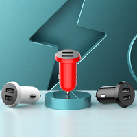 Topk — Mini chargeur de voiture rapide, adaptateur Portable, double USB, avec lumière led, pour téléphone