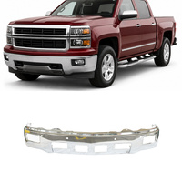 Bumper Depan Hitam untuk Chevrolet Silverado 1500 2014-2015 Dengan Lubang Lampu Kabut Tanpa Lubang Sensor, Panel Bumper Pickup