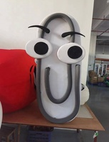 Costume de mascotte professionnel personnalisé en peluche en forme de trombone de bureau, modèle Ciel Bleu 2025, pour adultes unisexe, pour spectacle publicitaire extérieur