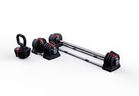 Ensemble d'haltères libres réglables avec plaques de poids 40 kg, équipement de fitness multifonctionnel pour entraînement, haltères réglables 24 kg