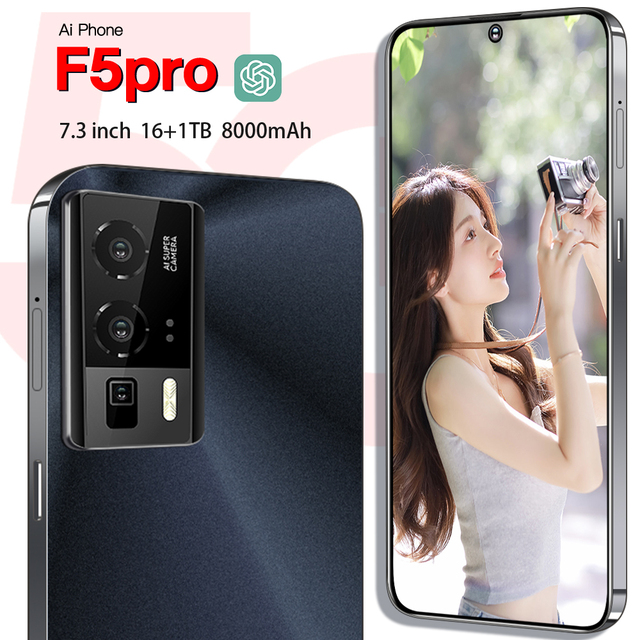 Factory Outlet F5 Pro Android Smartphone Real 4G CDMA 108MP Beauty Camera Multi-Language