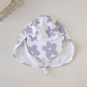 <span class=keywords><strong>Chapeau</strong></span> de bain pour bébé et enfant, protection solaire UPF 50, séchage rapide, large bord, sangle sous le menton, idéal pour l'été - Product Image 5