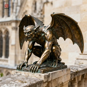 HADUN exterior grande personalizado cobre Metal <span class=keywords><strong>Lucifer</strong></span> monstruo latón <span class=keywords><strong>demonio</strong></span> gárgola bronce escultura - Product Image 4