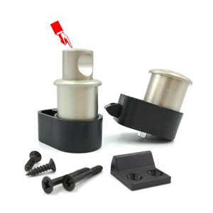 Serrure de meuble moderne à bouton-poussoir de 25 mm de diamètre pour camping-car, bateau, caravane, yacht - pour usage extérieur - Product Image 4